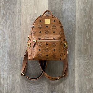 MCM Mini Stark Side Studs Backpack in Visetos